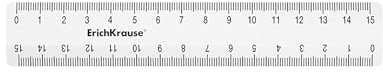 Lineal 15cm Kunststoff transparent 1 Stück - Durchsichtiges Lineal für Büro Schule Haushalt
