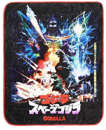 Bioworld Godzilla Vs. SpaceGodzilla Filmposter, schwarz, doppelseitige Überwurfdecke Decke