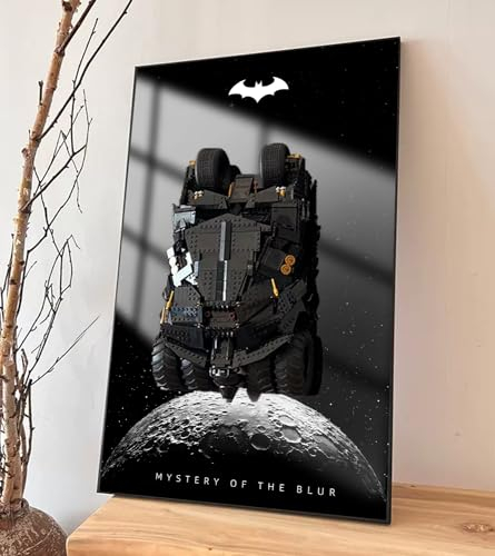 icuanuty for Lego Car Wall Mount for Lego Technic DC Batman Batmobile Tumbler 76240 Iconic Car for The Dark Knight Trilogy, Compatible with Batman Cars(Only Display Wallboard)