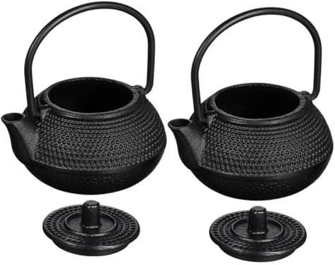 Generic Vintage Style Mini Iron Teapot Tea Pet Set 2pcs Home Decor Tea Brew Accessory