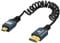 Thsucords Câble Spiralé 8K Micro HDMI vers HDMI, HDMI vers Micro HDMI Mâle vers Mâle en Spirale Plaqué Or, Supporte 8K @ 60 Hz 4K @ 120 Hz 48 Gbps pour GoPro Hero, Raspberry Pi 4, Sony(90cm)