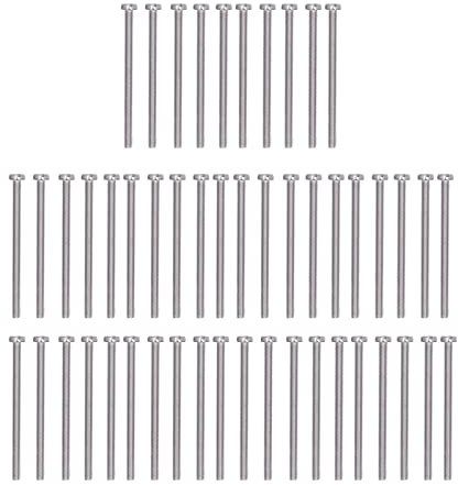 ANKROYU 50PCS M3 Cheese Head Slot Screw, A2 70 Stainless Steel Screws, Cheese Head Screw, Replacement Screw Fasteners for Household Thread Repair (M3x45)