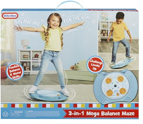 Little Tikes 3-in-1-Mega-Balance-Labyrinth, Indoor/Outdoor, Balance & Motorik, aktives Spielen, für Jungen und Mädchen ab 3 Jahren