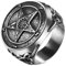 JewelryWe Pentagramm Ring Herren Siegelring: Edelstahl Satanischer Herren-Ring Pentagram Leviathan Kreuz Gefallener Engel Retro Punk Fingerring Bandring Satan Amulett Schmuck Geschenk Größe 70