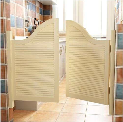 Doppelte Schwingtür, Cafe-Schwingtür, Küchen-Café-Schwingtür, Hochleistungs-Salontür mit Lamellen, Waschküchen-Schwingtüren mit Scharnieren, Halbhohe Tür für Salon/Toilette/Bar (Größe: B80 c