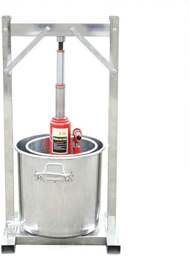 FUEPRFL Manual Berry Press Juicer Wine Press Stainless Steel Hydraulic Screw Press Fruit Mill Fruit Juicer Manual Hydraulic Fruit Press Berry Mill~/