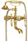 Badezimmer Wasserhahn Waschbecken Badewannenarmaturen Badewannenmischer Retro Vintage Messing Doppelhebel Wandmontage Badewannenarmaturen mit Dusche Badewannenmischer Duschset Gold
