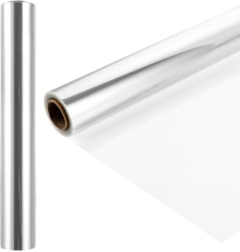 STARVAST Lot de 2 rouleaux de cellophane transparent de 80 cm x 30 m - 3 mm d'épaisseur - Grand papier d'emballage transparent pour paniers cadeaux de fleurs