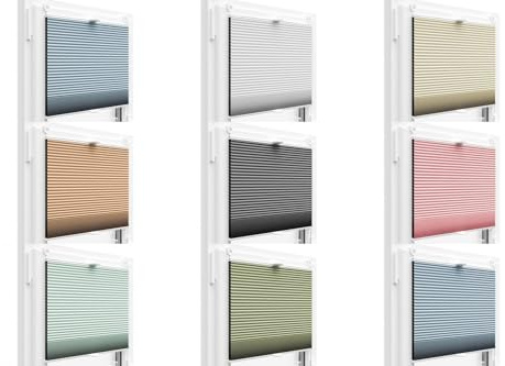 Thermo WABENPLISSEE 100% VERDUNKELND 10 Farben / 80 GRÖßEN FALTROLLO GRAU Jalousie (Blau PM09, 120x120 cm)