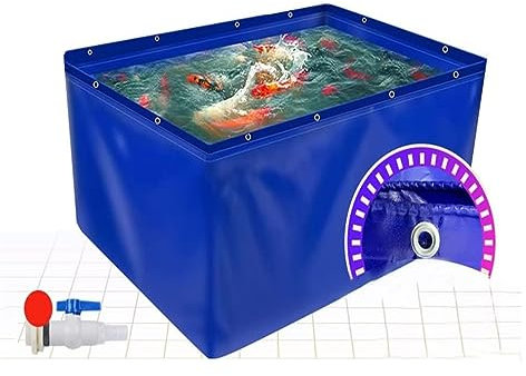 Piscina de Lona de PVC Impermeable para estanques de Peces, Tanque de Almacenamiento Temporal para Exteriores, Bolsa de plástico Resistente de 0,5 mm para Peces de Agua Salada, Revestimiento