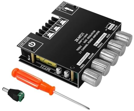Jooehyer Audio Amplifier Board Bluetooth 50W¡Á2+100W 2.1 Channel with Treble and Control DIY Speaker Home Theater