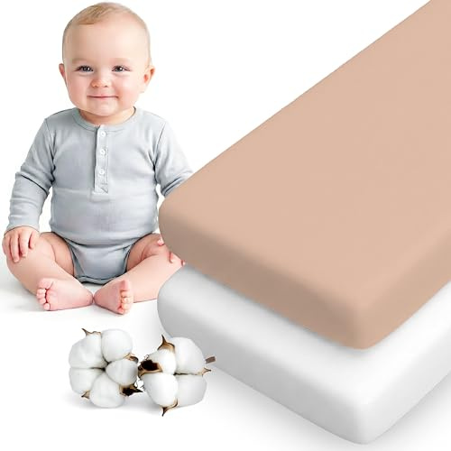 Dreamzie - 2er Set Spannbettlaken 70x140 cm Babybett - Baumwolle | Rosa/Weiß · 70x140 cm · Kinderbett · Soft · Atmungsaktiv · Oeko-Tex