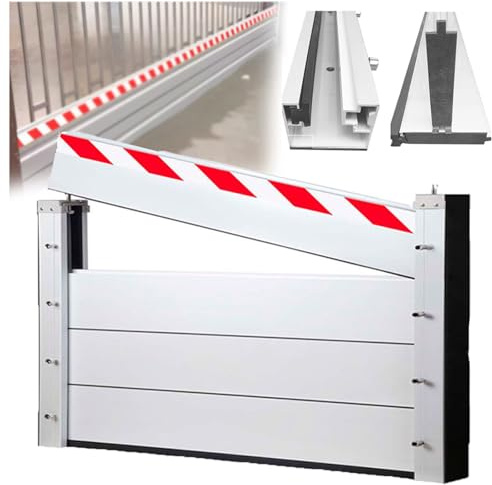 Aluminium Hochwasserschutz barriere L 80 x H 60cm Barriere Hochwasserschutz Straßen-Hochwassersperre Hochwasserschutz für Türen Wasserstopper-Schallwand Dammbalkensystem