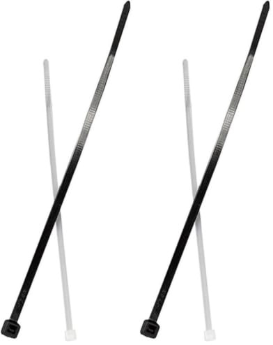 fischer Kabelbinder UBN 3,6 x 200 - Hochwertige Kabelverbinder zur einfachen Bündelung von Kabeln und Rohren, schwarz - 100 Stück - Art.-Nr. 37573 (Packung mit 2)