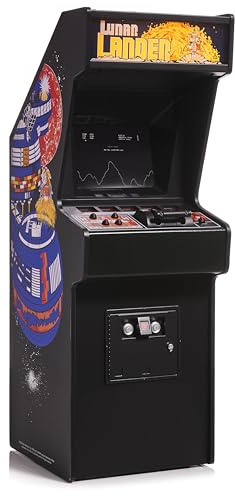 Quarter Arcades Collector's Edition Lunar Lander Mini Arcade – Atari-Nachbildungsschrank im Maßstab 1/4 mit Original-ROM, Druckhebel, USB-C und exklusivem Poster