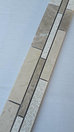 Mosaikfliesen Bordüre Naturstein Marmor Fliesen Emperador Braun Crema Marfil Beige B036
