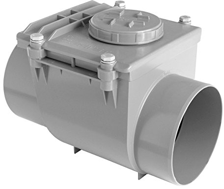First Plast nrc160g Soupape anti-retour en pVC à scellement, gris, diamètre 160 mm