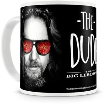 Unbekannt Offizielles Lizenzprodukt The Dude Kaffeetasse, Kaffeebecher, FBAMUG1328, Weiß