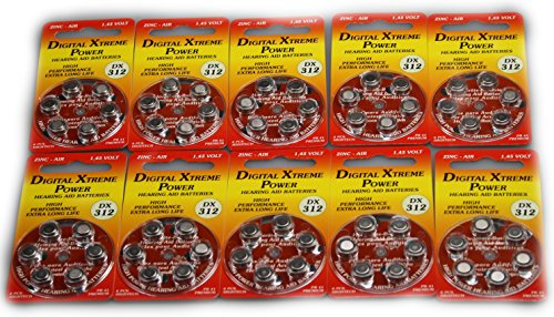 Digital Extreme Power Lot de 60 piles pour appareils auditifs Taille 312