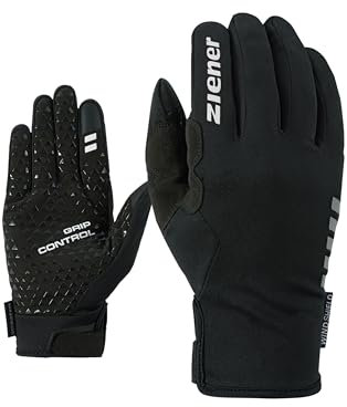 Ziener Herren CORNELIS TOUCH long Fahrrad-, Mountainbike-, Radsport-handschuhe | Langfinger mit Touchfunktion - atmungsaktiv/winddicht/softshell, black, 7