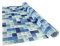 Venilia Klebefolie | Brick Bausteine Retro Blau-Grau | 45 cm x 2 m, Stärke 95μ | selbstklebende Möbel-Folie, Dekofolie, Tapete, Küchenfolie | PVC ohne Phthalate | Made in EU