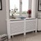 vidaXL Decorative Radiator Covers in White - Set of 2 - Sturdy MDF Material with Modern Slatted Design & Matte Finish - Dimensions: 172 x 19 x 81.5 cm