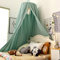 Koomuao Baby Baldachin Betthimmel, Babybett Bettvorhang Hängende Rund Princess Insektennetz Moskitonetz für Kinderzimmer und Spielzimmer Dekoration, Höhe 250cm (Grün)