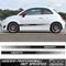ADESIVI STRISCE FIANCATE LATERALI COMPATIBILE CON ABARTH COMPATIBILE CON FIAT 500 2007-2016 NERO CON SPATOLA
