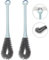 LEERFEI 2 Pack Reusable Bottle Cleaner Brushes, Flexible Water Bottle Brush for Cleaning, Long Handle Dish Scrub Brush for Cups, Coffee Mugs, Pitchers Blue
