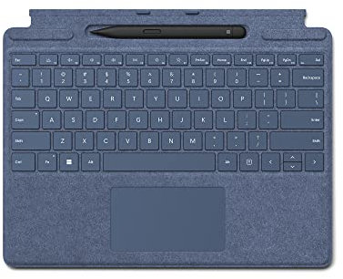 Microsoft Surface Pro Signature Keyboard with Slim Pen 2 Bundle, Sapphire Colour Keyboard