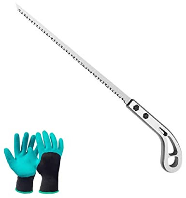 SGLTY Portable Hand Saw,Rugged Outdoor Blade Hand Pruning Saw for Gardening and Cutting Wood,Pruning Saw Non-Slip Handle (Grey)