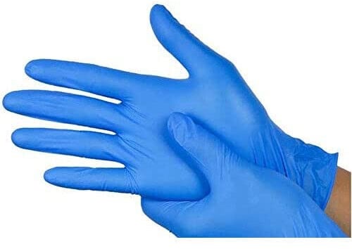 BARGAINS-GALORE 100pc Medium Disposable Vinyl Gloves Blue Powder/latex Free Food Hygiene Non-sterile | Medical, Food, Multi Use | Protection Safety