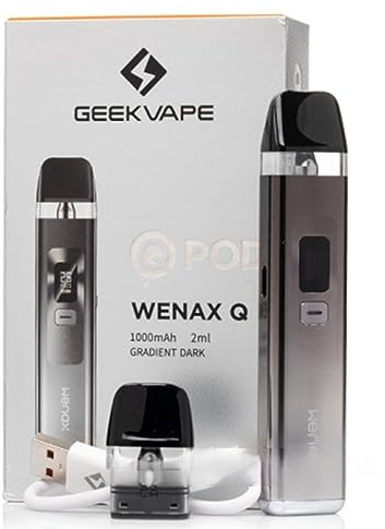GEEKVAPE WENAX Q | Q POD| MTL RDL GEEKVAPE Kit Built in 1000 mAh Battery 25W Top Fill GEEKVAPE Q Cartridge Sigaretta elettronica No Nicotine No Liquid
