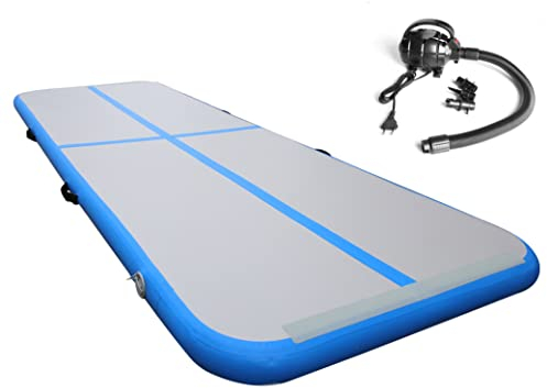 Air Track 300 x 100 x 10 cm, blau/grau mit elektrischer Pumpe