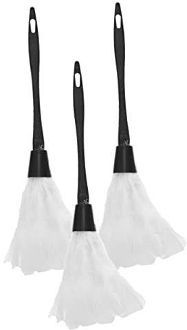 SAFIGLE 3pcs Miniature Halloween Maid Duster Lightweight Cleaning Plume Duster for Cosplay Parties Odorless and Comfortable Costume Accessory for Boys and Girls and Adults