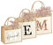 Nachhaltige Jute-Tasche mit deinem Name & Initial personalisiert | Geschenkidee Geschenk-Tasche Jute-Beutel Einkaufstasche aus Jute und Baumwolle (S)