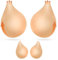 Becqurel 1 Coppia di Reggiseni Invisibili Adesivi, Push-up, Reggiseno in Silicone Riutilizzabile per Seni Grandi