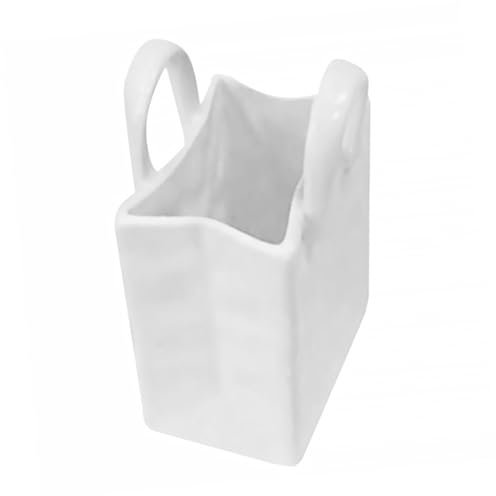 ULDIGI Vaso Decorativo Forma Di Borsa Ceramica Portapenne Unico Per Scrivania Contenitore Per Fiori Elegante e Funzionale Decorazione Per Casa e Ufficio