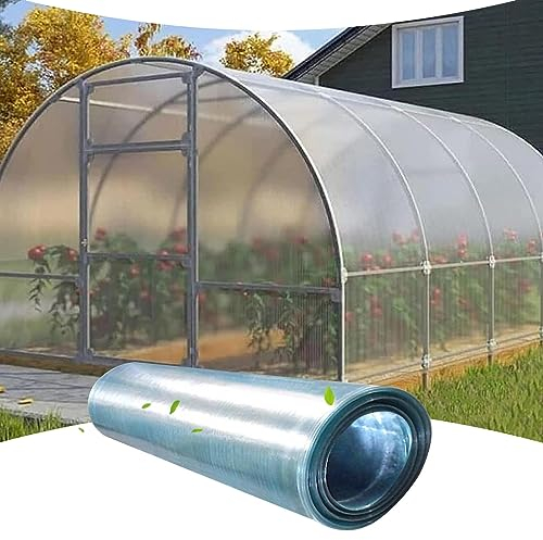 Placas de Policarbonato Hoja de Techo de Plástico Panel de Fibra de Vidrio Acrilicos Transparente,Lámina de Cold Frame,Tablero Sunroom,Cubierta Invernadero,Planchas Repuesto Aislamiento,W×L-1.5x20m