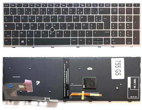 Französische AZERTY-Tastatur für HP Elite Book 755 G5 / 850 G5 / 850 G6 + Hintergrundbeleuchtung