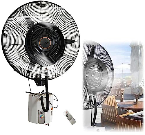 DLAZUM Ventilatore nebulizzatore oscillante per Acqua, Grande Ventilatore nebulizzatore a Parete per Interni ed Esterni, Ventilatore Industriale a Parete Silenzioso per Risparmio energetico, con Te