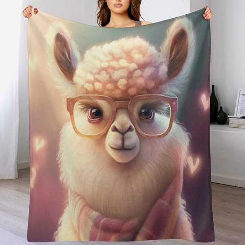 Kuscheldecke Alpaka Wolldecke, Warme Flannel Fleecedecke Als Sofadecke, Couchdecke, Sofaüberwurf Und Bettdecke, Weiche Wohndecke Für Couch Und Sofa（100×130cm）