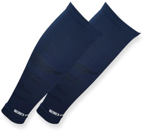 Tapedesign - TUBES PRO 1 Paar Fußball Stutzen (ohne Socken) Navy für Damen, Herren & Kinder - Fussball Sleeves für Schienbeinschoner - Fussball-Stutzen Knie lang - Fußball-Strümpfe (One-Size)