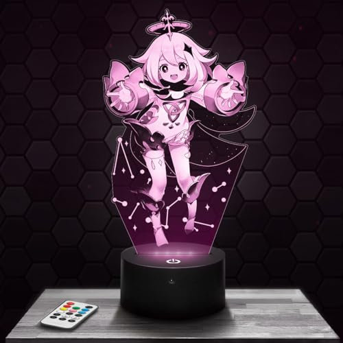 Nachttischlampe Paimon Dekoration Jungenzimmer Gaming Gamer Videospiel Handy Geschenkidee Paimon Nachtlampe Büro Jugendlicher originell, für Weihnachten.