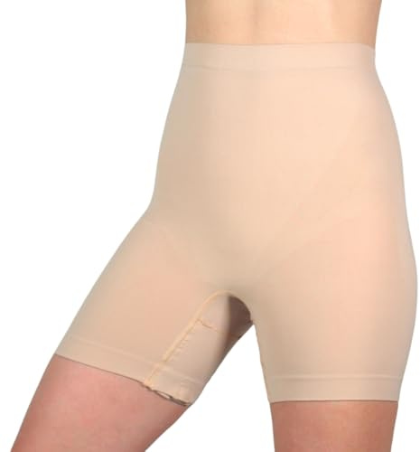 URSA Shorties: Form-fitting shapewear for women with 3 microphone transmitter pouches. Comfortable, low profile & used under tight outfits for live performance, TV & Feature Films (Beige, Small)