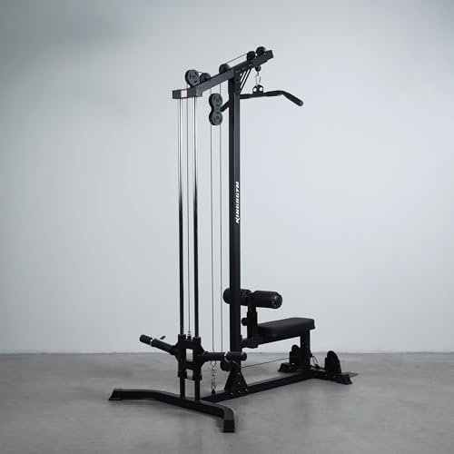 REXGYM Máquina Polea Alta y Baja - Multifunción, Pasador de 28/50mm, Barra para dorsales y tríceps (Lat Machine/Pulley Light)