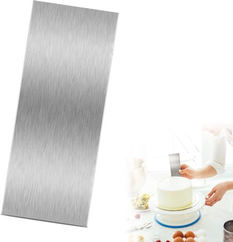 Kuchenschaber Edelstahl Kuchen Dekorieren Kamm Tortenspachtel Torten Schaber für Zuckerguss Mousse Küche Backen DIY (25,4 x 10,2 cm)