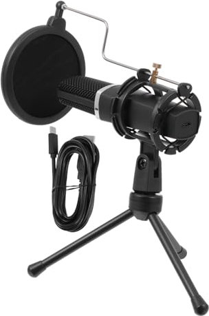 Parliky Professional Condenser Mic Microphone for Desktop Versatile Gaming Microphone Stand