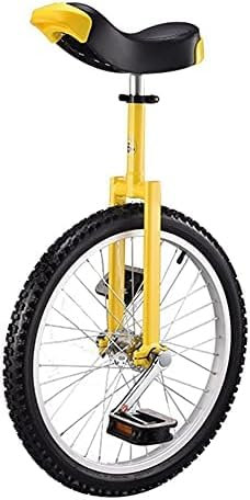 Einräder für Erwachsene, 20-Zoll-Rad-Einrad, Uni-Rad, Balance-Übungsspaß, Fahrrad, Fitness-Scooter, Zirkus, Verstellbarer Sitz, Belastung 150 kg, Gelb