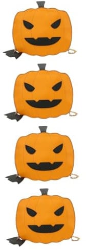 SAFIGLE 4stücke Halloween Kürbis Umhängetasche Für Damen Lustige Und Praktische Schultertasche Kürbisform Für Erwachsene Für Halloween Und Freizeitaktivitäten